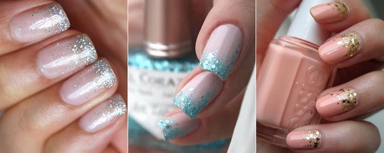 Como aplicar corretamente o glitter no polonês de gel. Vídeo. Instruções passo a passo