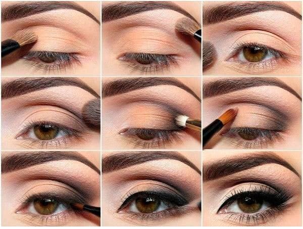 Maquillage pour les yeux bruns et les cheveux blonds étape par étape. Instructions avec photos, tutoriels vidéo