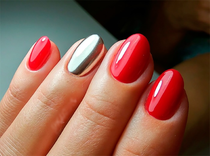 Manicure vermelha. Desenho de unhas em vermelho com verniz gel. Ideias, fotos, desenhos