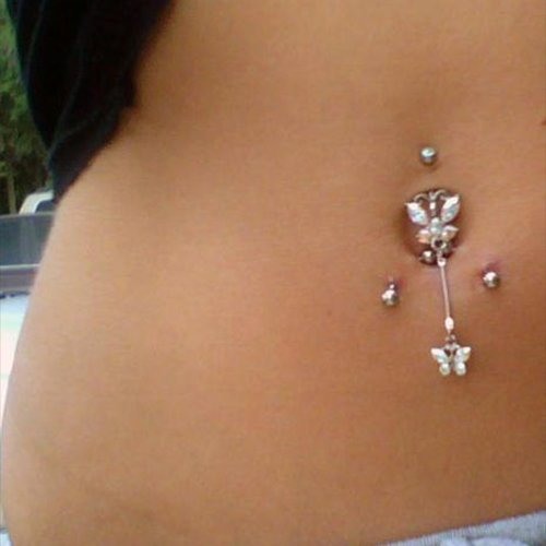 Piercing au nombril - photo comment c'est fait, guérit. Piercing en or, argent