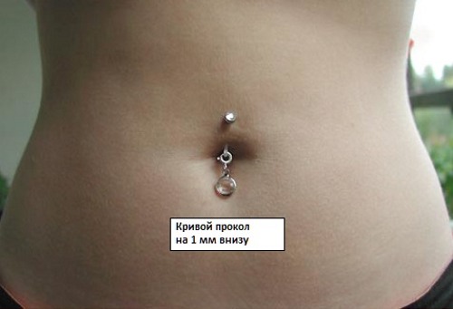 Piercing au nombril - photo comment c'est fait, guérit. Piercing en or, argent