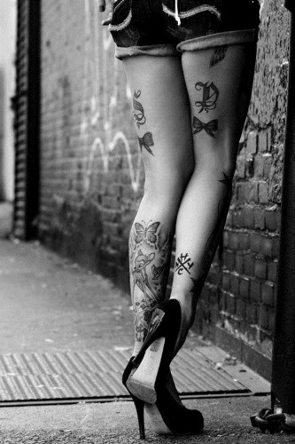 Tatuagem na perna para meninas. Fotos e o significado de tatuagens femininas, desenhos, padrões, lindos, pequenos, originais