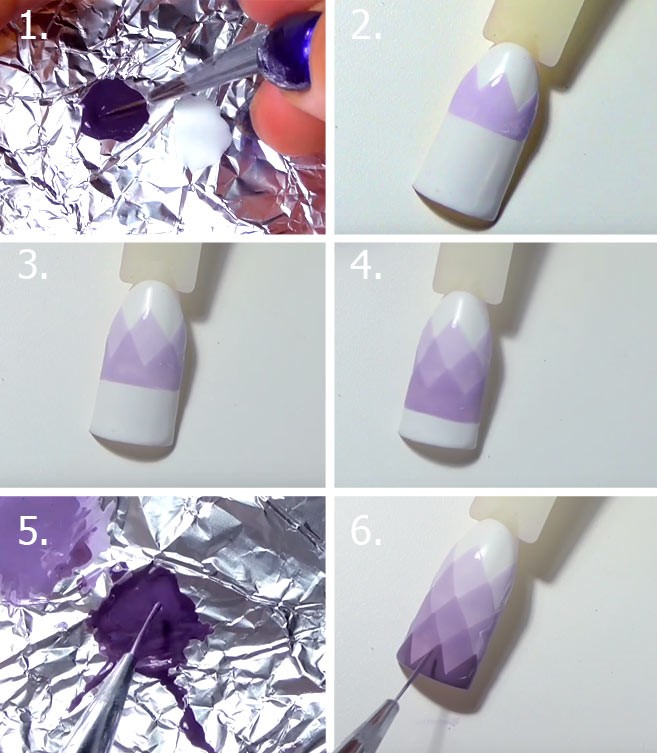 Desenhos em unhas para iniciantes. Manicure passo a passo com polidor de gel, agulha, goma laca. Esquemas, fotos, ideias