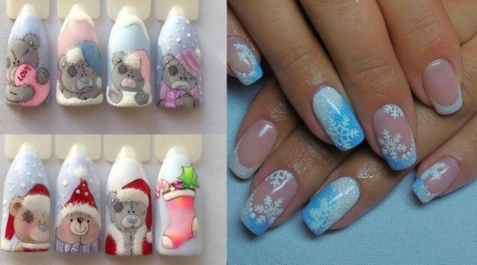 Design de unhas francês - notícias e fotos. Idéias de desenho, com polidor de gel brilhante, strass, brilhos, controles deslizantes, listras