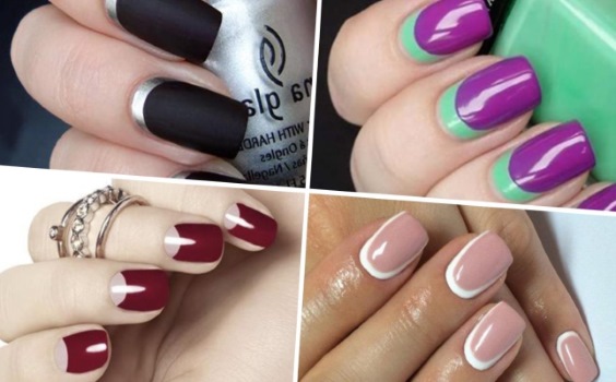 Esmalte em gel para unhas curtas - novas idéias, design, foto: francês, olho de gato, bela manicure lua