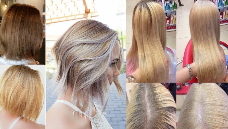 Matriz de tintura de cabelo - paleta de cores por números, foto no cabelo