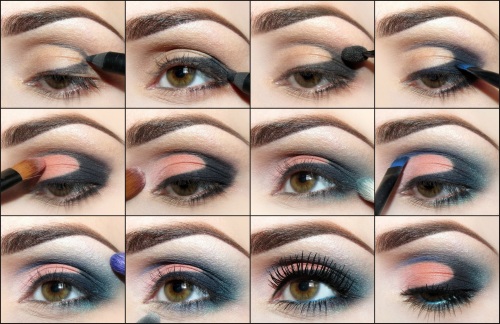 Comment peindre avec des ombres étape par étape, photo pour les sourcils, les paupières. Maquillage pour les yeux bruns, verts, gris, bleus