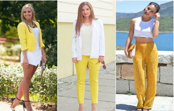 Qual é a cor do amarelo combinada com roupas femininas. O significado de quem se veste, o que vestir, fotos das opções de combinação