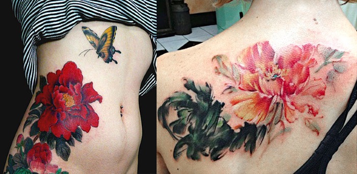 Tatuagem sob o esterno em meninas. Fotos, esboços e significados: inscrições com tradução, pequeno, bonito, flor rosa, coração, gótico