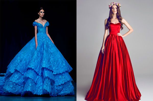 Vestidos de noite para o casamento para a noiva: simples, renda, e a silhueta peixe, para o cheio, azul, branco, rosa. Foto de opções da moda