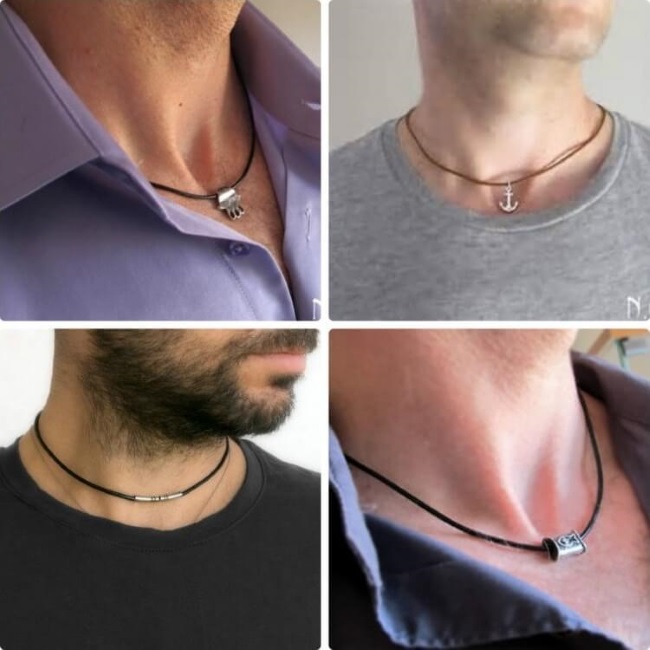 Chokers pe gât: fotografii de femei și bărbați. Cum se fac chokers din margele, piele, dantelă, căști, colier cu inel