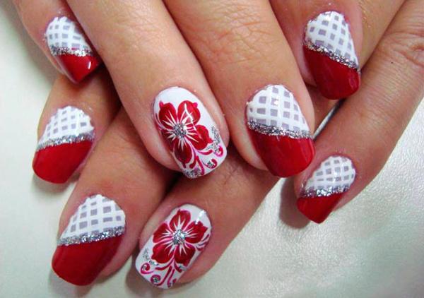 Desenho de unhas vermelho e branco: foto, tecnologia, como aplicar passo a passo para iniciantes. Ideias de design, novos itens