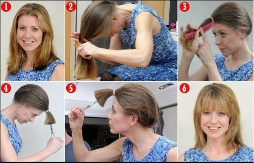 Desbaste de cabelo, antes e depois das fotos. Como fazer para cachos curtos finos e cacheados ao longo de todo o comprimento ao cortar, como fica, quem combina com