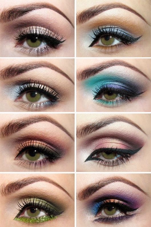 Maquillage pour brunes aux yeux marrons pour peau claire et foncée, pour agrandir les yeux, pour tous les jours, séance photo, Smoky ice, nude