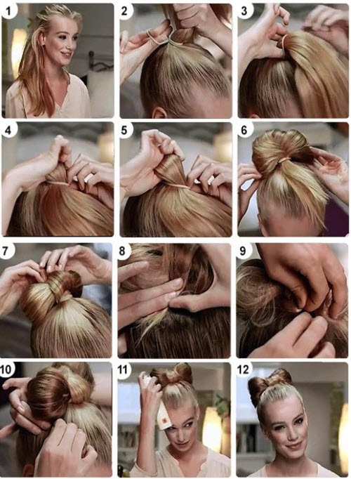 Penteado rápido para cabelos longos para todos os dias, para a escola para meninas, para médios e curtos com franja