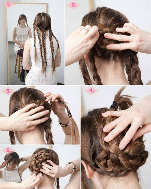 Penteado rápido para cabelos longos para todos os dias, para a escola para meninas, para médios e curtos com franja