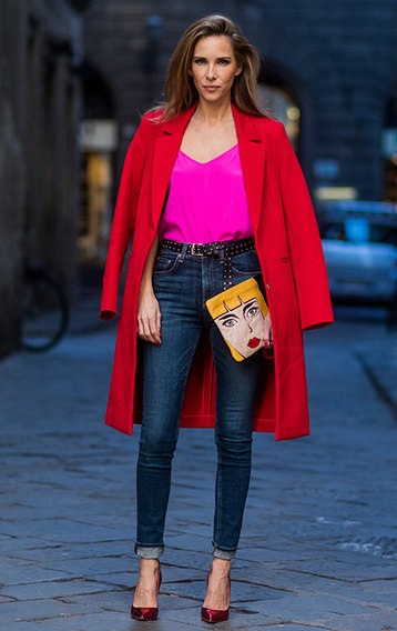 Fúcsia nas roupas. Foto, combinação com outras cores. O que vestir com sapatos, vestido, saia fúcsia