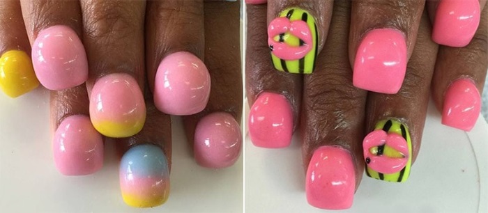 Manicure com bolhas - fotos, desenhos, como fazer unhas com bolhas, passo a passo