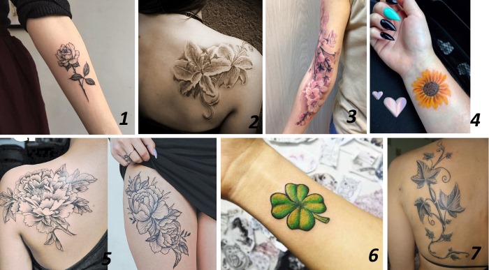 Lindas tatuagens para meninas. Foto de inscrições, tatuagens femininas claras, emparelhadas, pequenas no braço, pulso, coxa, ombro, perna, abdômen