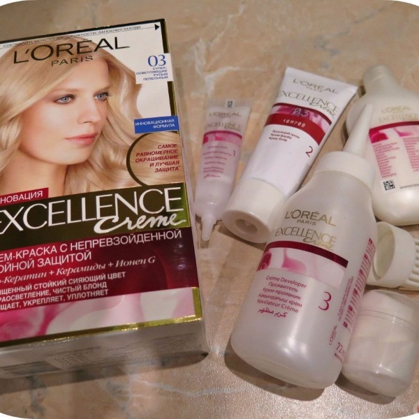 Tintura para cabelo L'Oreal Excellence (Loreal Excellence). Paleta de cores, tons de fotos