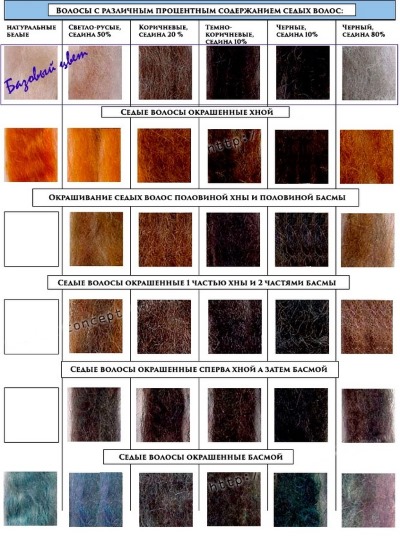 Tintas para cabelos grisalhos. Como pintar sem amônia, destaque, paleta de cores de tintas profissionais