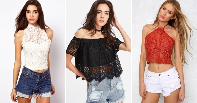 Crop tops: photo, styles, dentelle, mariée, pecherny, taille haute. Que porter avec une veste, comment crocheter