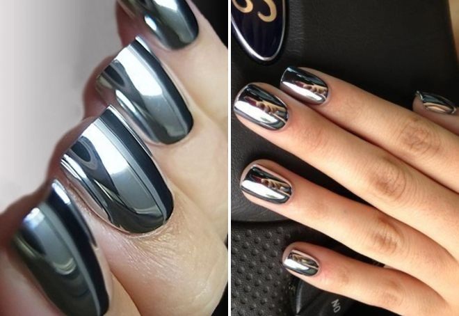 Manicure com verniz preto. Fotos, ideias de design com strass, brilhos, fricção, com ouro, prata