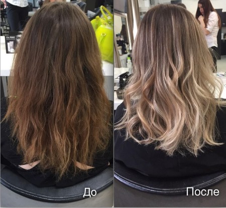 Coloração de cabelo em duas cores: topo escuro, fundo claro, topo claro, fundo escuro. Instrução e foto