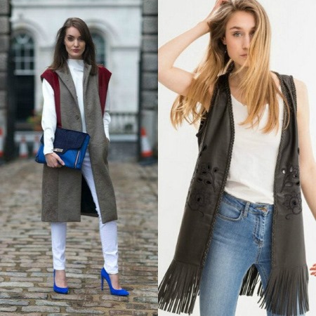 Gilet femme: types et modèles, tendances de la mode 2024. Photo