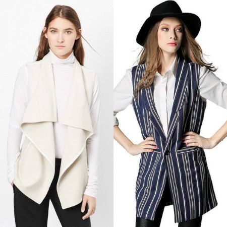 Gilet femme: types et modèles, tendances de la mode 2024. Photo