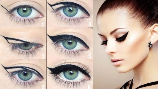 Cum să desenați săgeți cu eyeliner pentru începători: pas cu pas, cu un creion, astfel încât să nu existe nici o îndoială