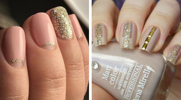 Manicure bege. Ideias de moda, foto mate, delicado em tons de bege