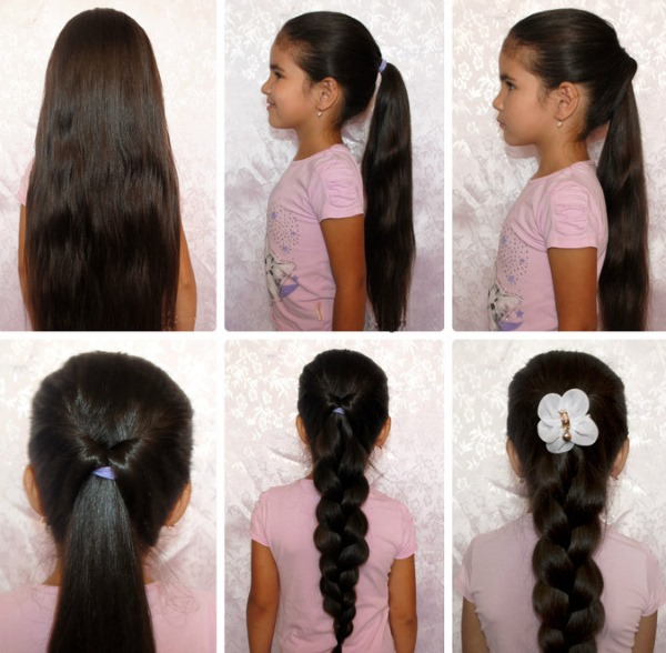 Penteados para cabelo médio para a escola em 5 minutos leves, rápidos, lindos, com franja para todos os dias, 1º de setembro, formatura