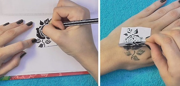 Cum să faci un tatuaj temporar timp de 2 săptămâni, 3 luni folosind eyeliner, imprimantă, henna, stilou