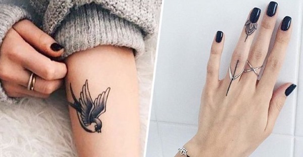 Esboços de pequenas tatuagens para meninas no pulso, braço, perna com significado, o significado dos desenhos