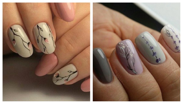 Desenhos simples de manicure para unhas curtas com esmalte gel para iniciantes. Como desenhar lindamente