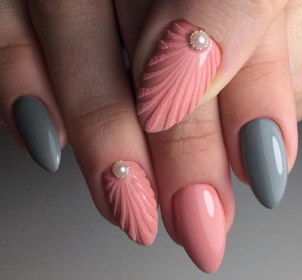 Idéias de design de unhas em forma de amêndoa. Novos itens com uma imagem, francês, ombre