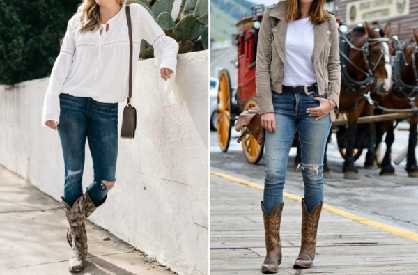 Como usar botas com jeans para mulheres. Fotos de imagens da moda