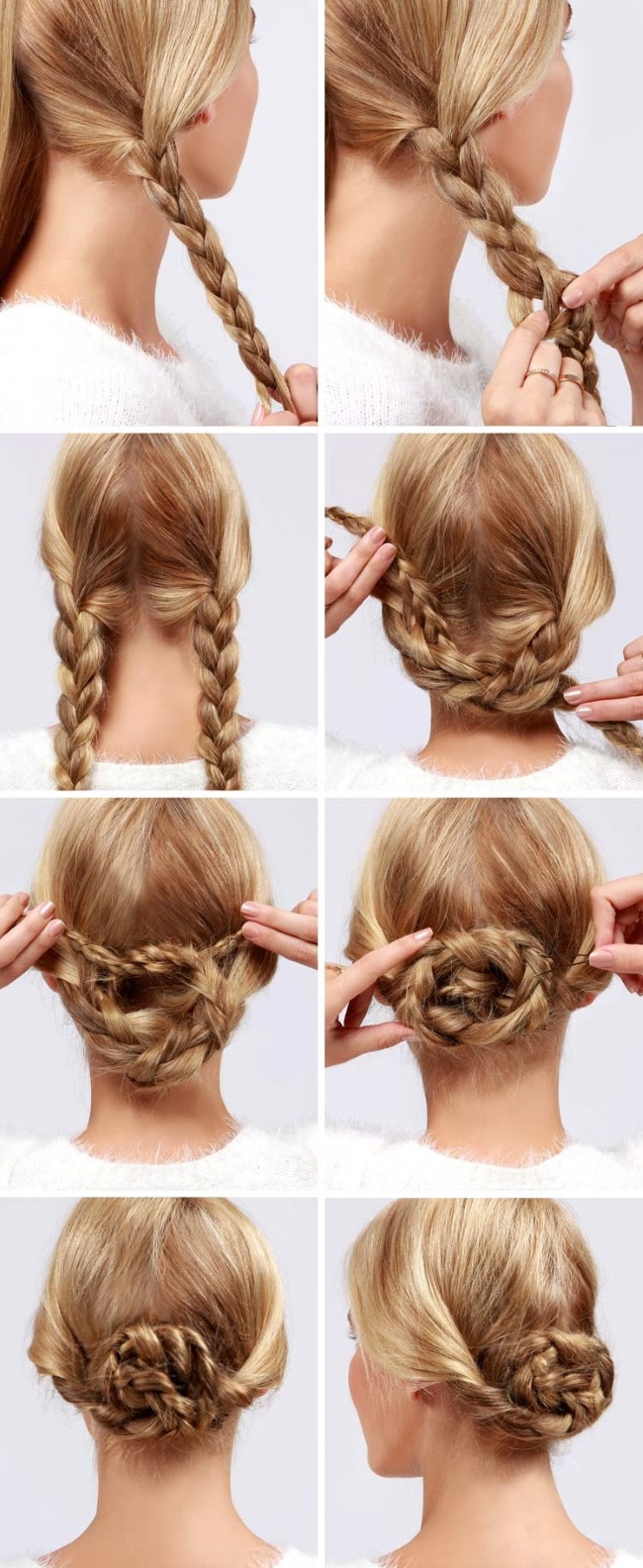 Penteado fácil para cabelos médios em 5 minutos. Foto como fazer passo a passo em casa