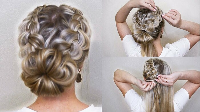 Penteado fácil para cabelos médios em 5 minutos. Foto como fazer passo a passo em casa