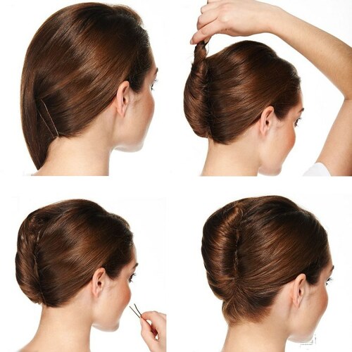 Penteado fácil para cabelos médios em 5 minutos. Foto como fazer passo a passo em casa