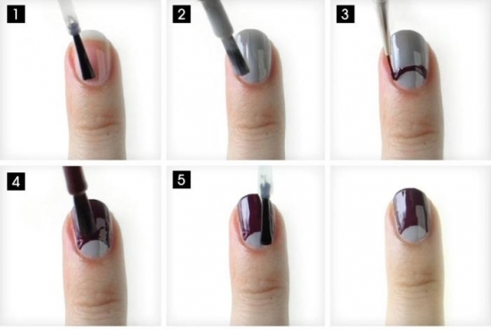 Manicure cinza em unhas curtas. Foto, desenho com foto, novos itens 2024