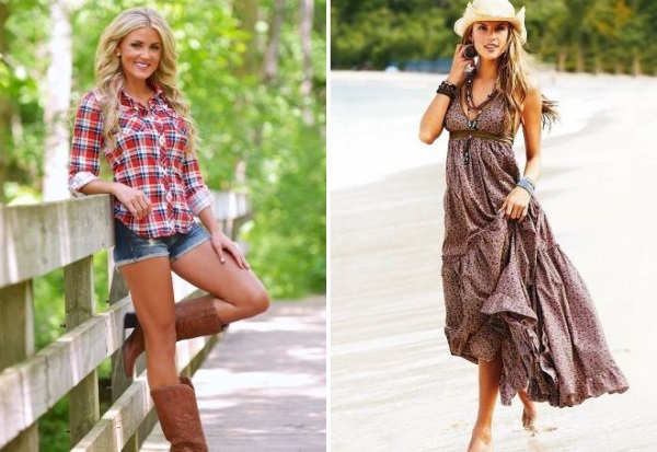 Estilo country em roupas para mulheres, meninas, homens, crianças. Imagens, dicas de estilistas