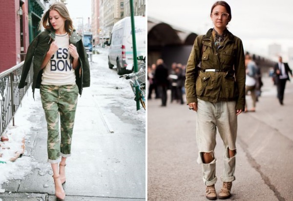 Estilo militar em roupas femininas. O que é, como escolher e vestir