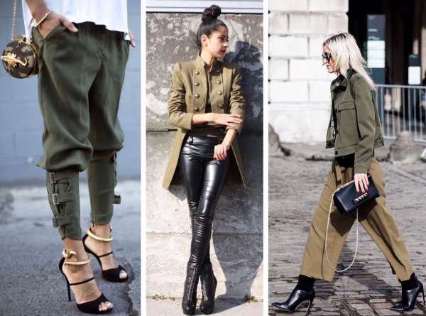 Estilo militar em roupas femininas. O que é, como escolher e vestir