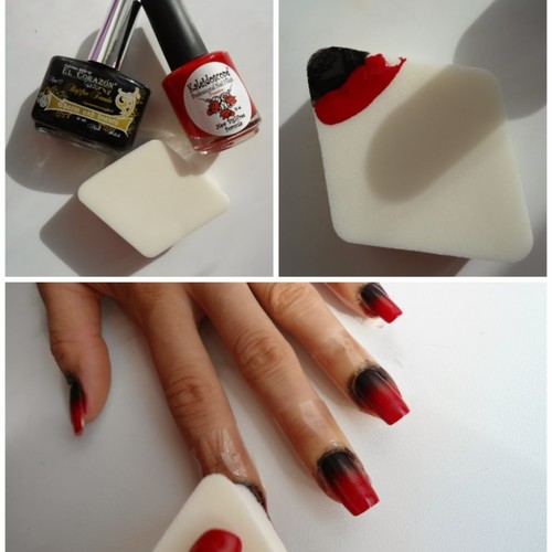 Manucure rouge pour les ongles courts. Photo, design 2024 avec strass, paillettes, frottement, français