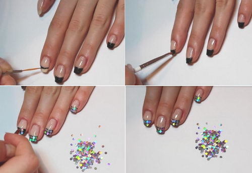 Manicure para unhas curtas, design simples de verniz gel. Moderno e criativo, ideias