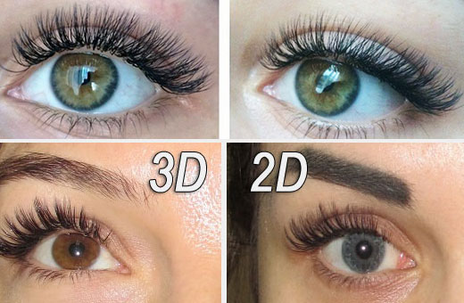 Types d'extensions de cils. Photo 2D, 3D, renard, classique, effet naturel