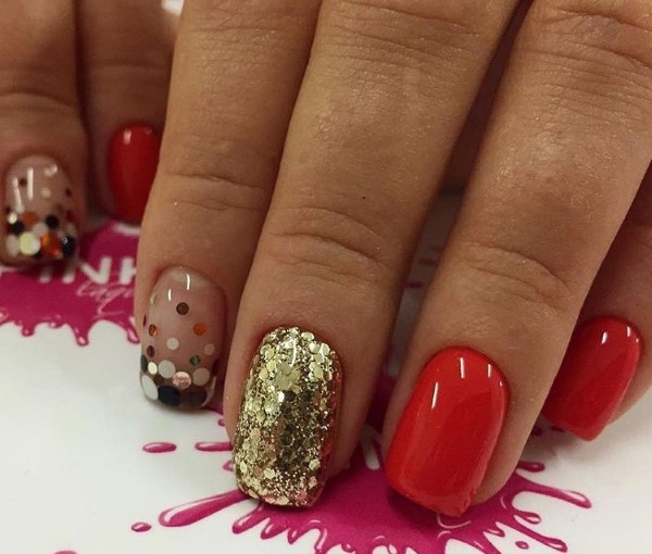 Como aplicar glitter em polonês gel sem top coat, revestido. Instrução, vídeo