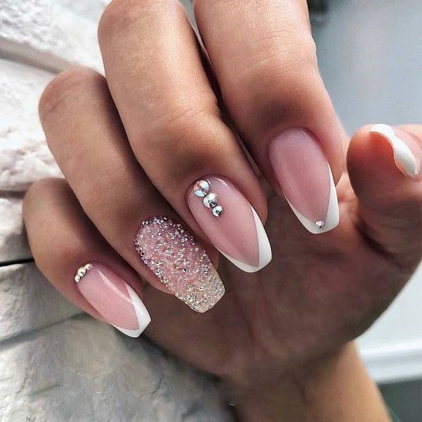 Como aplicar glitter em polonês gel sem top coat, revestido. Instrução, vídeo